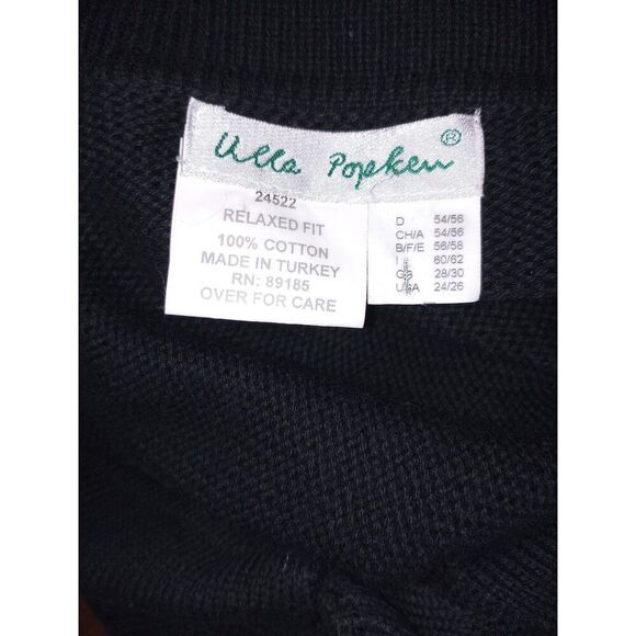 Ulla Popken Plus Size Black 100% Cotton Relaxed Fit Cardigan Sweater 24/26 / 3X - Picture 8 of 9